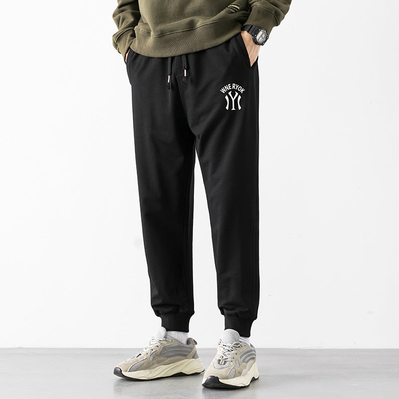 plush men's sweatpants loose letter print bouquet feet pants plush men's sweatpants loose letter print bouquet feet pants