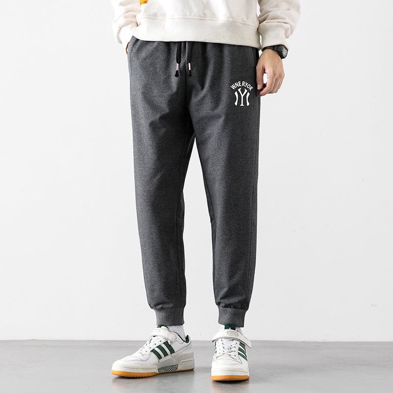 plush men's sweatpants loose letter print bouquet feet pants plush men's sweatpants loose letter print bouquet feet pants