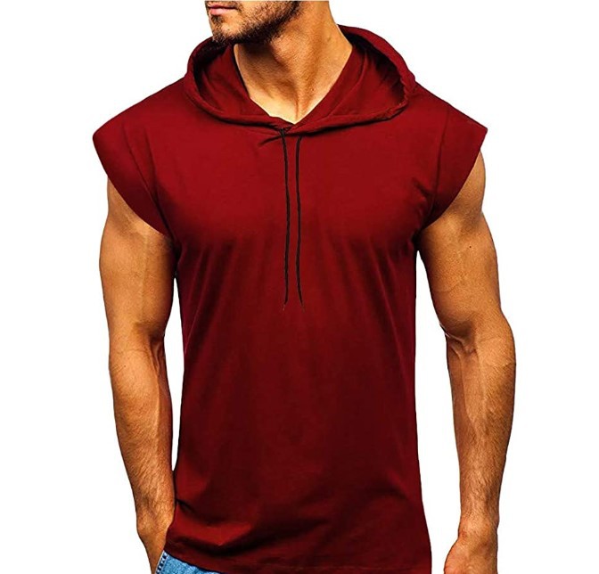 sports drawstring hooded tank top sports drawstring hooded tank top